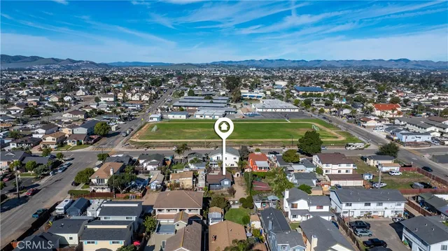 an aerial view of a city