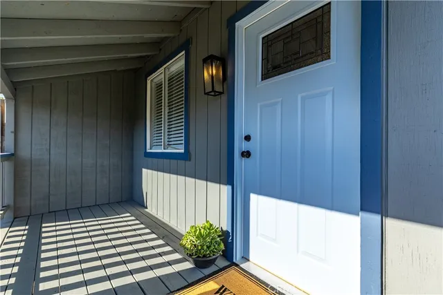 a view of front door