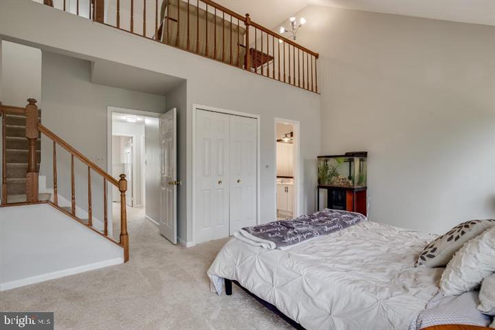 21186 Winding Brook Square Ashburn, VA 20147 - Photo 28 of 42 a bedroom with a bed and a walk in closet