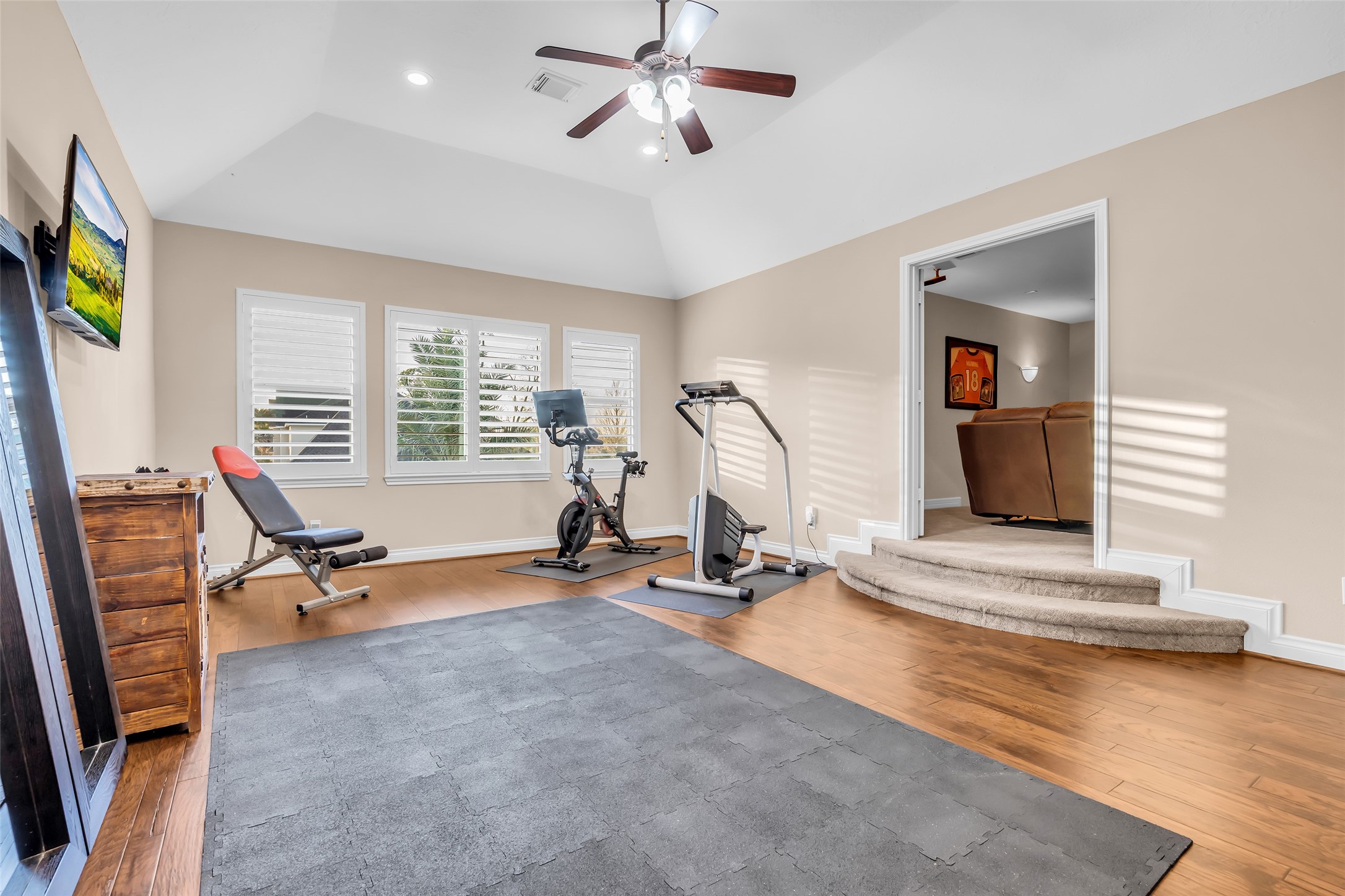 25603 Windy Isle Court Spring, TX 77389 - Photo 27 of 41 Game Room Upstairs, Currently Used as a Gym.