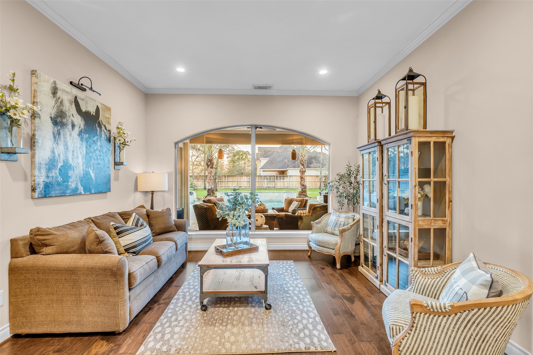 25603 Windy Isle Court Spring, TX 77389 - Photo 8 of 41 As you enter the home, this flex room overlooks the pool area.