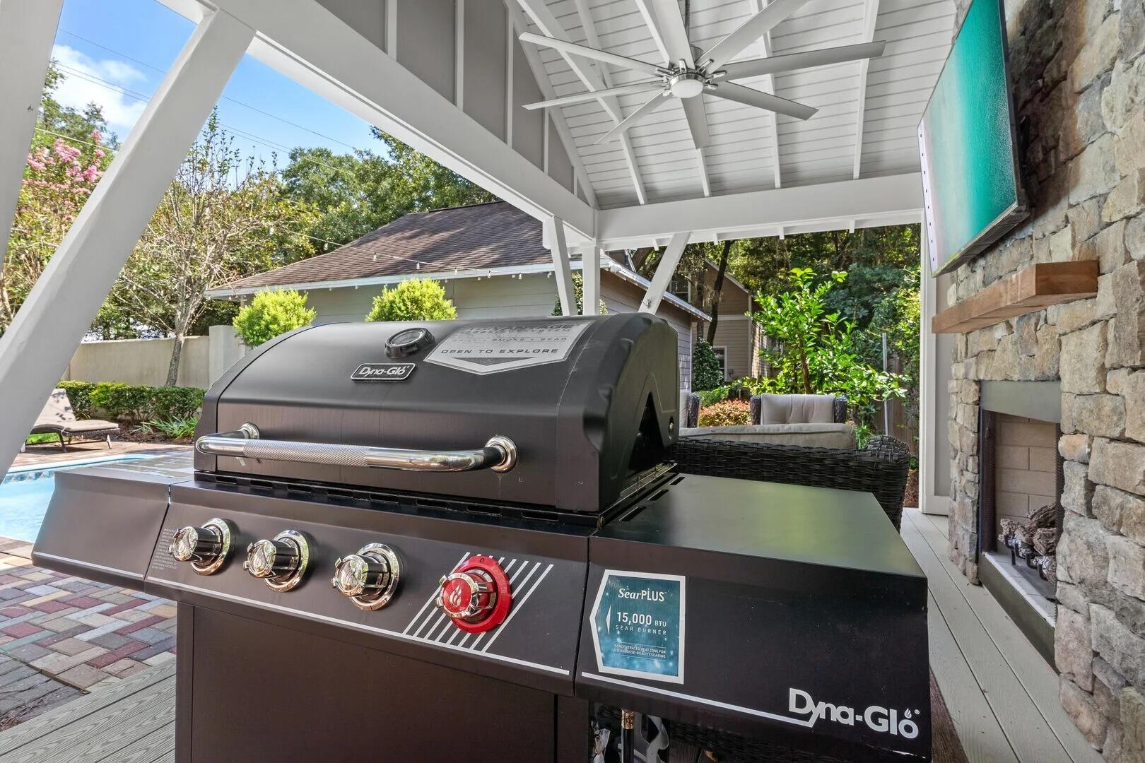2059 Mack Bayou Road Santa Rosa Beach, FL 32459 - Photo 18 of 51 a living room with furniture and a fireplace