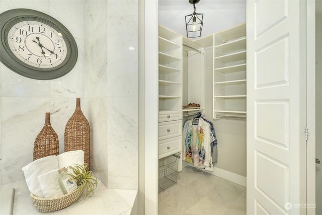 a view of a hallway with elevator