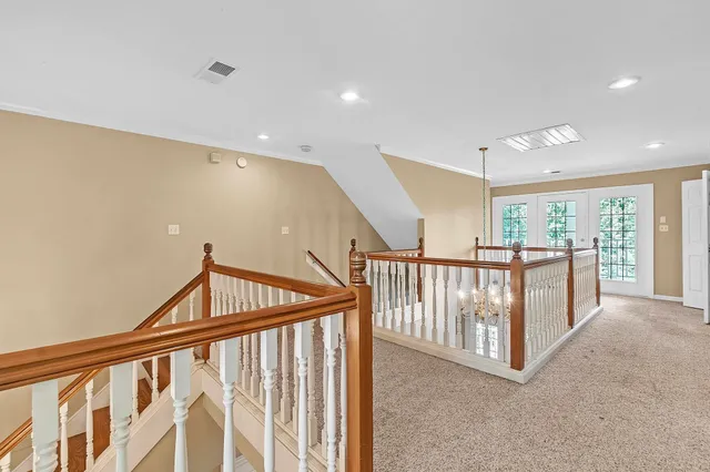 a view of staircase with stairs