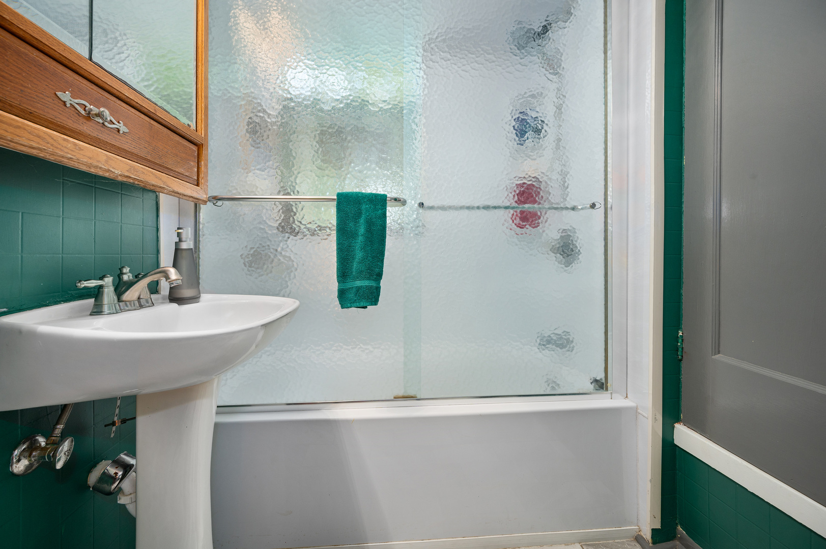 16210 Barber Greene Road Maple Park, IL 60151 - Photo 46 of 52 a bathroom with a sink and mirror