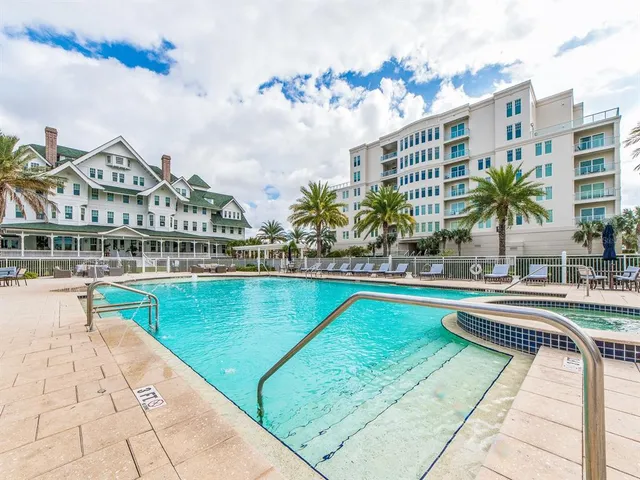 a view of swimming pool from a terrace