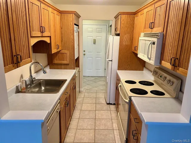a kitchen with a sink a stove and refrigerator