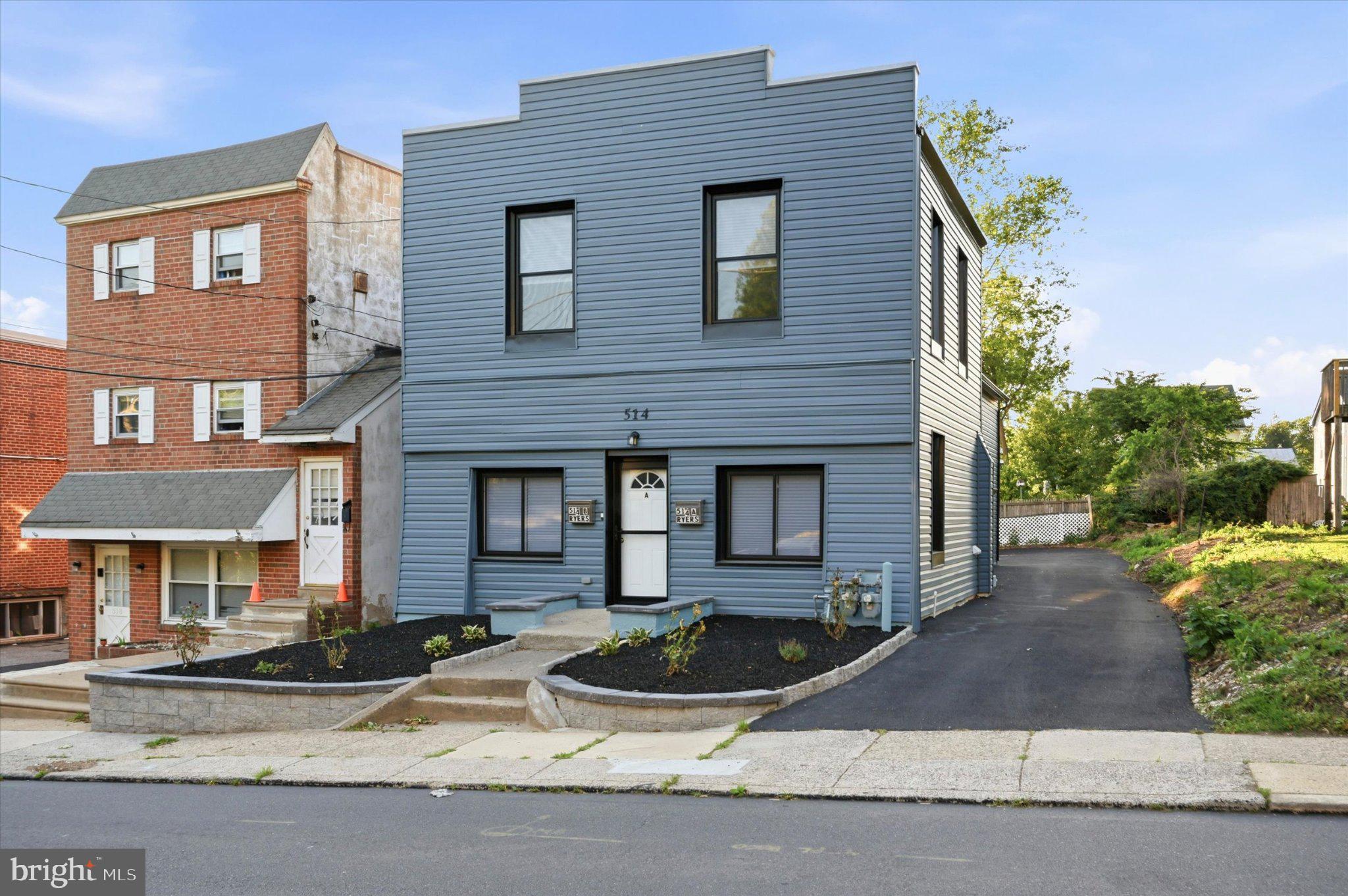 514 Ryers Avenue, Unit B Cheltenham, PA 19012 - Photo 2 of 21 Charming blue duplex with curb appeal.