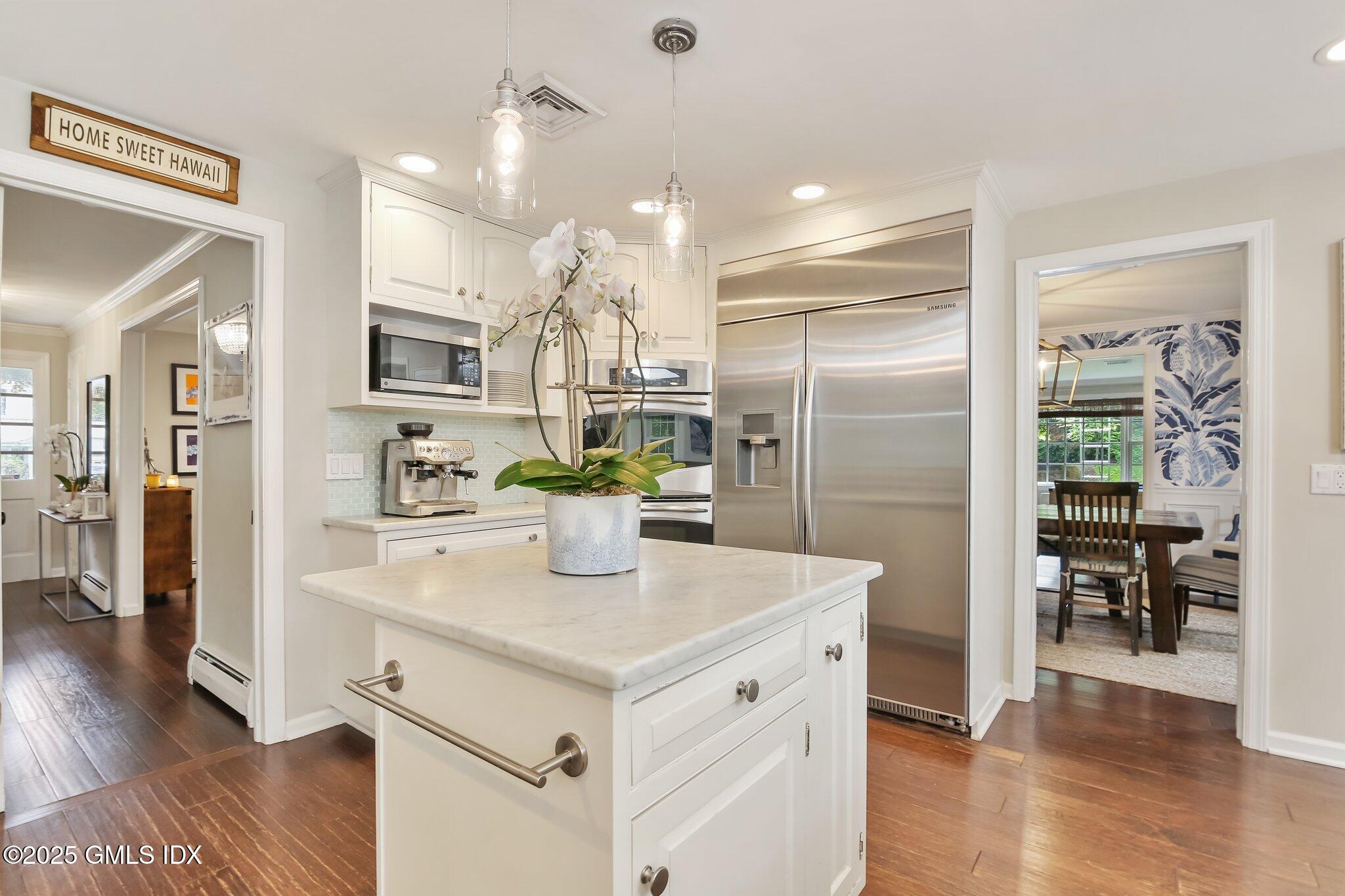 16 Split Timber Place Riverside, CT 06878 - Photo 11 of 34 a kitchen with stainless steel appliances granite countertop a refrigerator and a sink