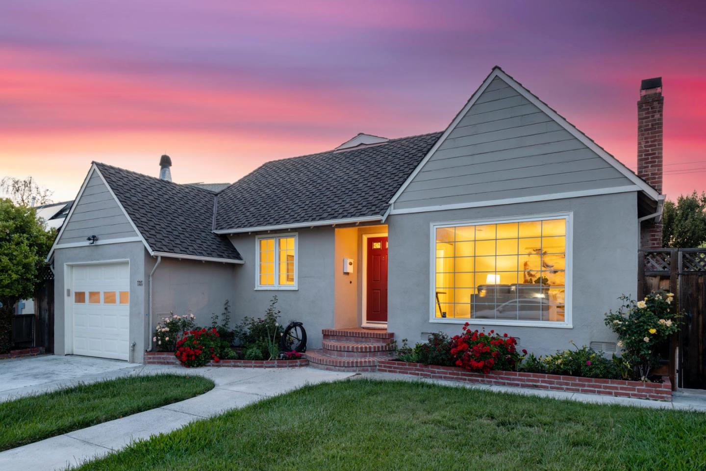 Undisclosed Address SAN MATEO, undefined 94402 - Photo 1 of 1 a front view of a house with a garden and plants