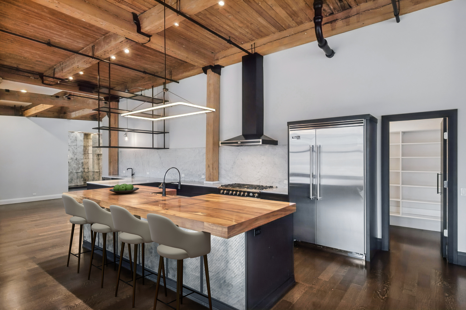 1000 West Washington Boulevard, Unit 436437 Chicago, IL 60607 - Photo 16 of 42 a dining table with chairs and wooden floor