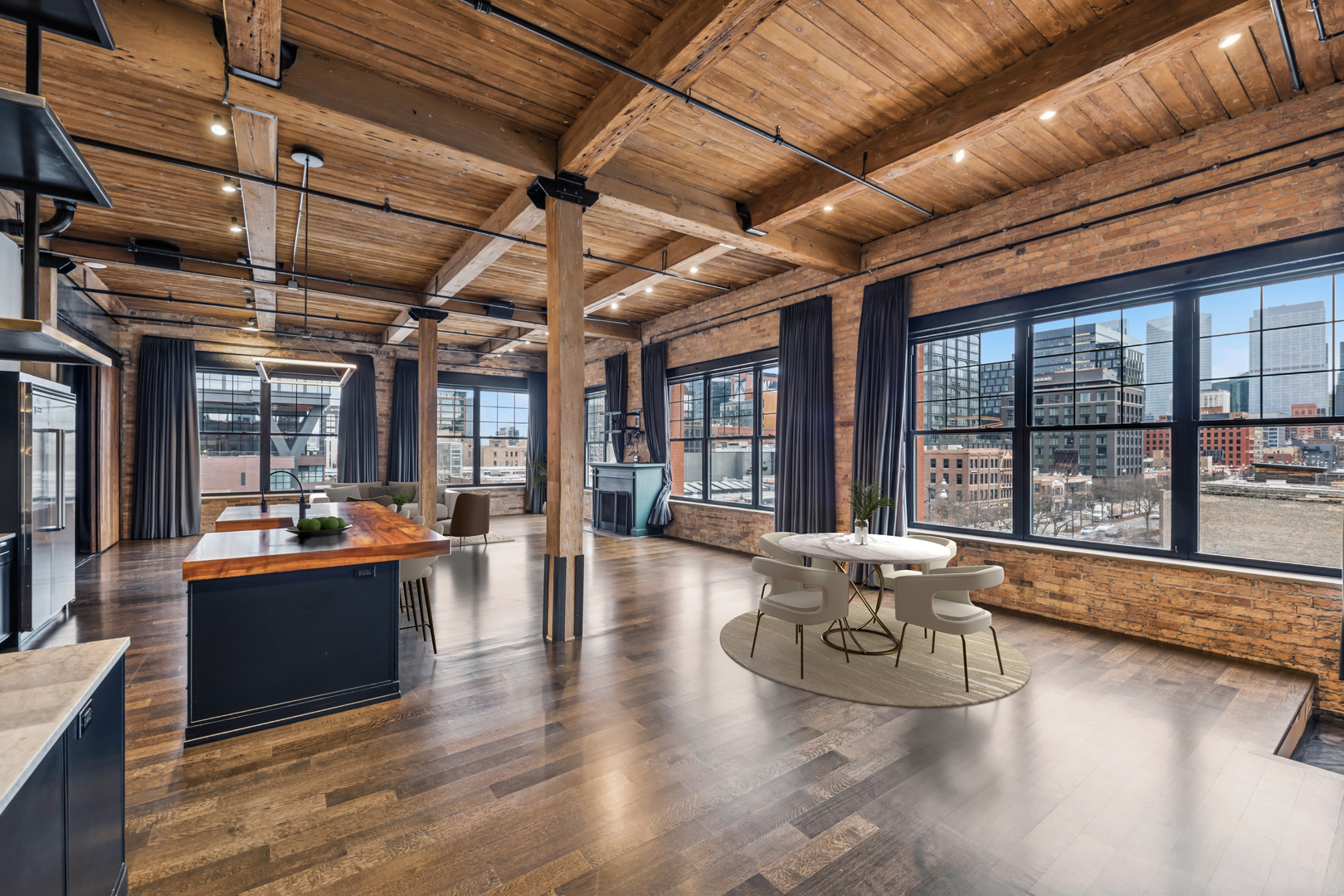 1000 West Washington Boulevard, Unit 436437 Chicago, IL 60607 - Photo 4 of 42 a lobby with furniture and floor to ceiling windows