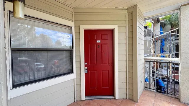 a view of front door of house
