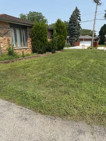 a view of a house with a garden