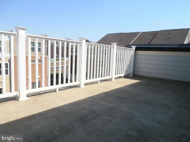 a view of a balcony with an empty space