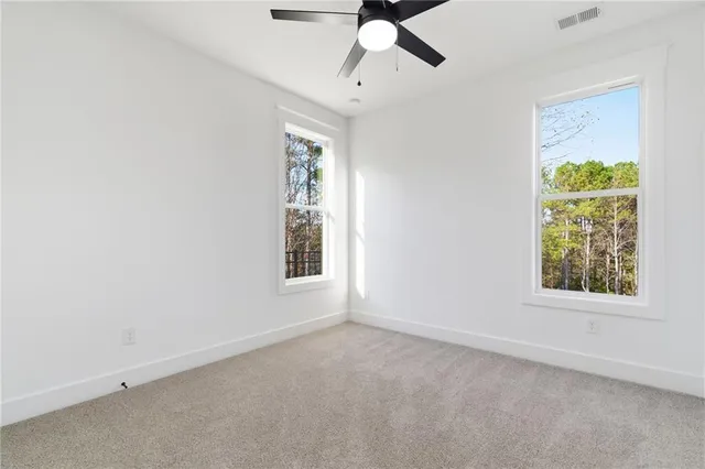 an empty room with a window