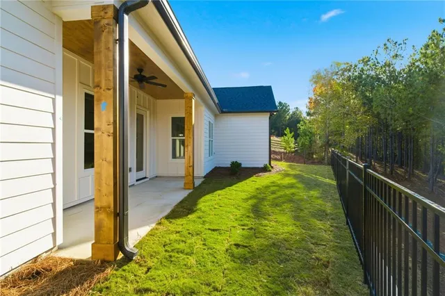 a view of a outdoor space and trees
