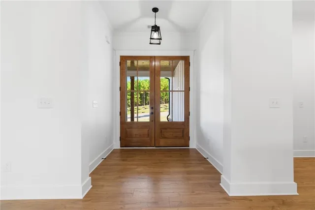 a view of an entryway of a house