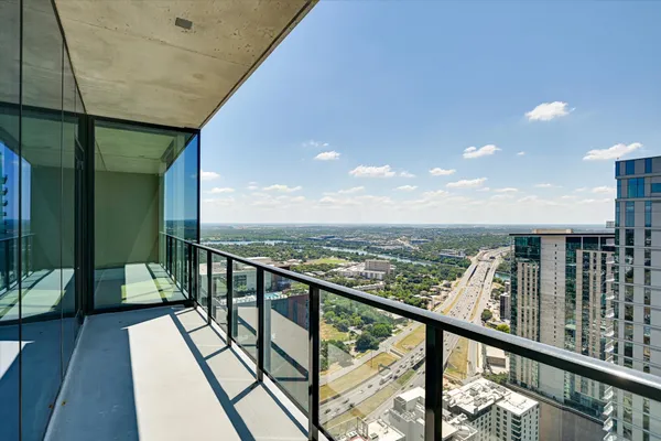 a view of city from balcony