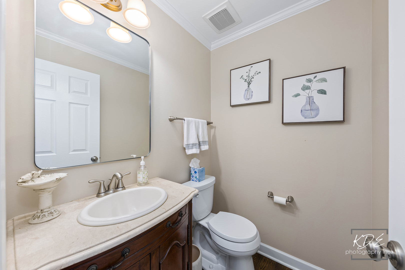 1403 Carlyle Road Naperville, IL 60564 - Photo 12 of 31 a bathroom with a granite countertop sink mirror and toilet