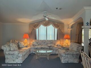 5361 Bison Street, Unit P19 Micco, FL 32976 - Photo 12 of 27 a living room with furniture and a chandelier