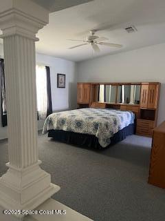5361 Bison Street, Unit P19 Micco, FL 32976 - Photo 8 of 27 a bedroom with a bed and a mirror