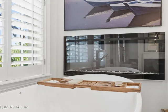 a view of a city with an ocean beach