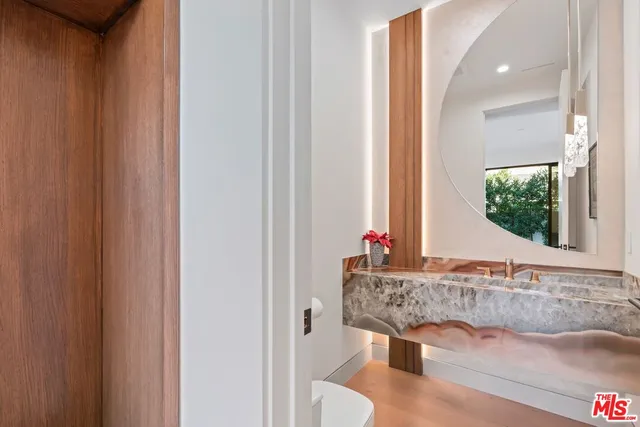 a porch with seating space