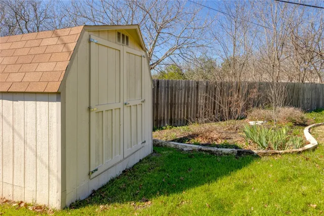 a backyard of a house