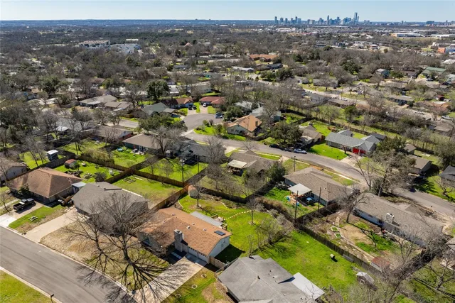 an aerial view of multiple house