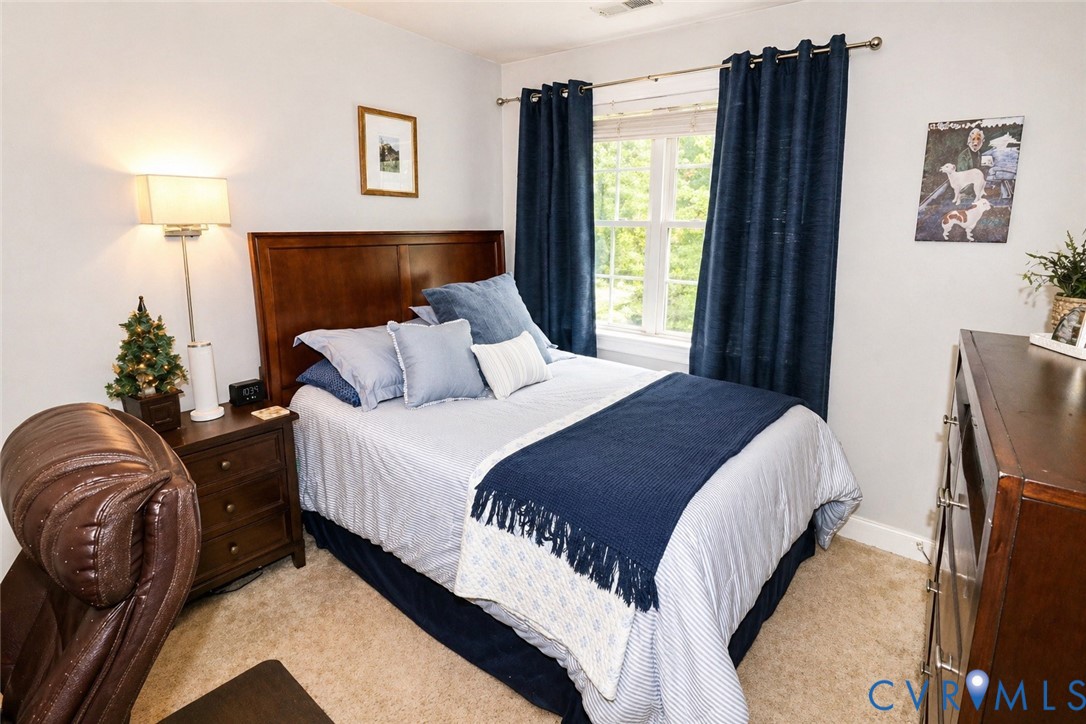 13818 Hawkins Park Road Midlothian, VA 23114 - Photo 16 of 28 Bedroom featuring a wood-finish headboard, light-t