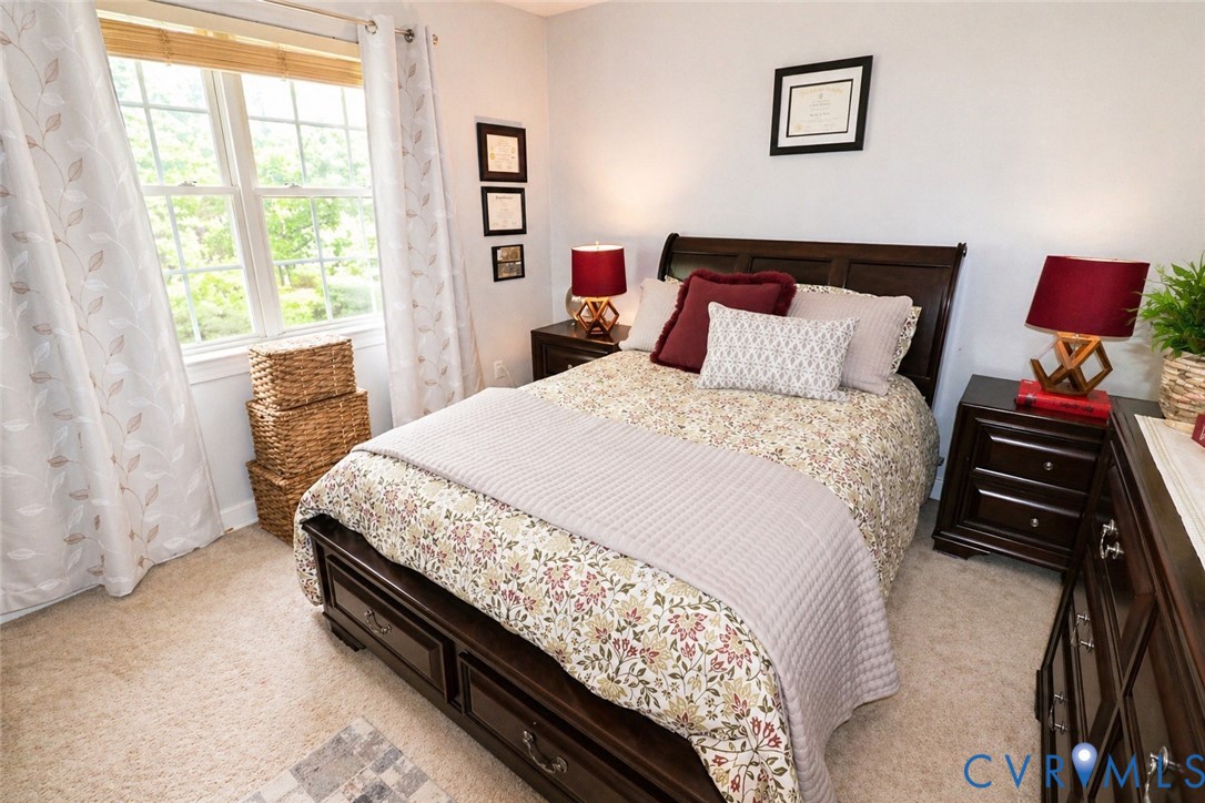 13818 Hawkins Park Road Midlothian, VA 23114 - Photo 17 of 28 Bedroom featuring a large window, light-toned carp