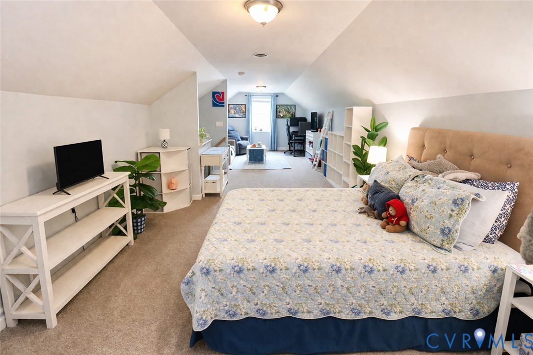 13818 Hawkins Park Road Midlothian, VA 23114 - Photo 21 of 28 Carpeted loft space featuring sloped ceilings, a n