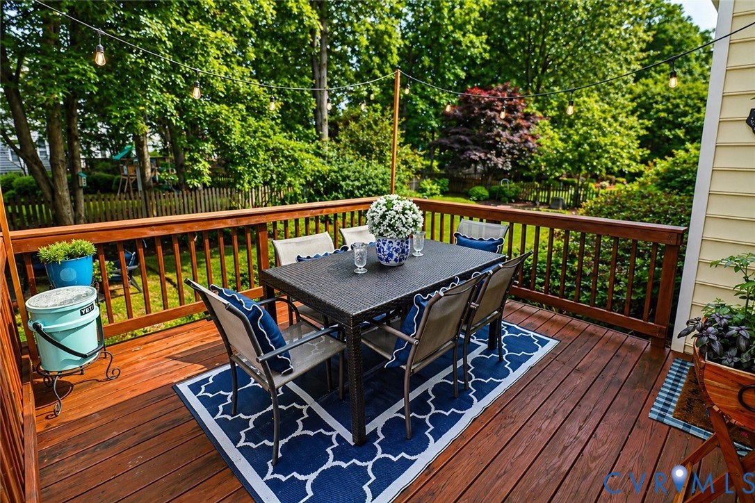 13818 Hawkins Park Road Midlothian, VA 23114 - Photo 23 of 28 Spacious wood deck featuring a rich stain finish a