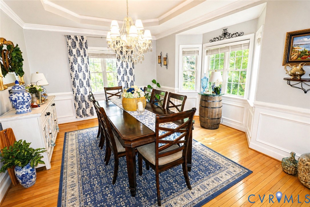 13818 Hawkins Park Road Midlothian, VA 23114 - Photo 7 of 28 Dining space featuring hardwood flooring, a multi-