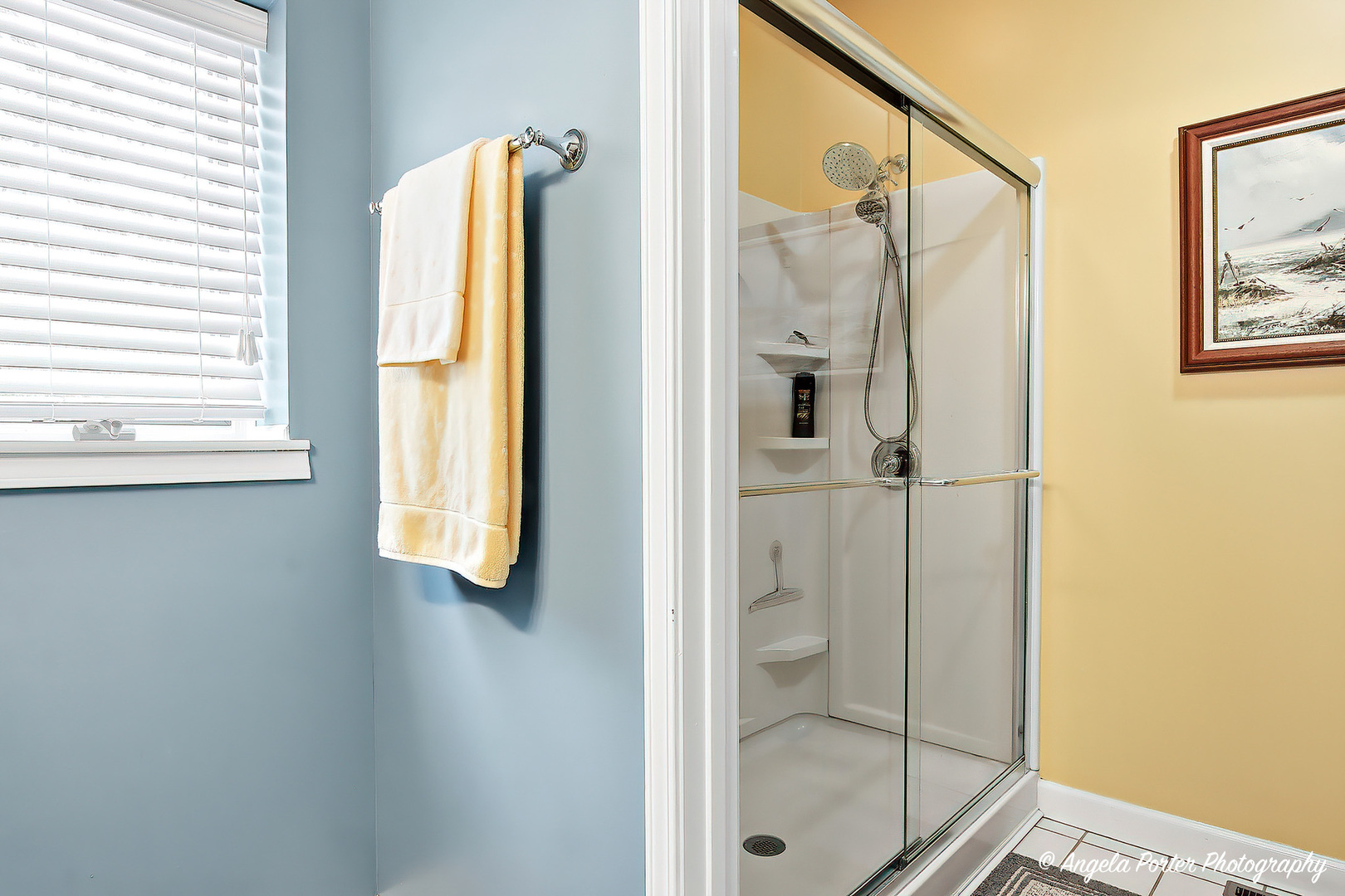 3428 Kings Lair Drive Spring Grove, IL 60081 - Photo 22 of 37 a bathroom with a shower and a mirror