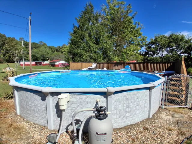 a view of a backyard with plants