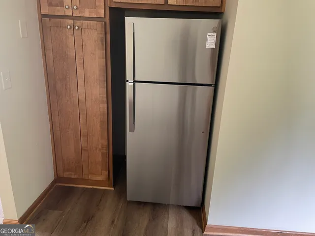 a white refrigerator freezer sitting inside of a refrigerator
