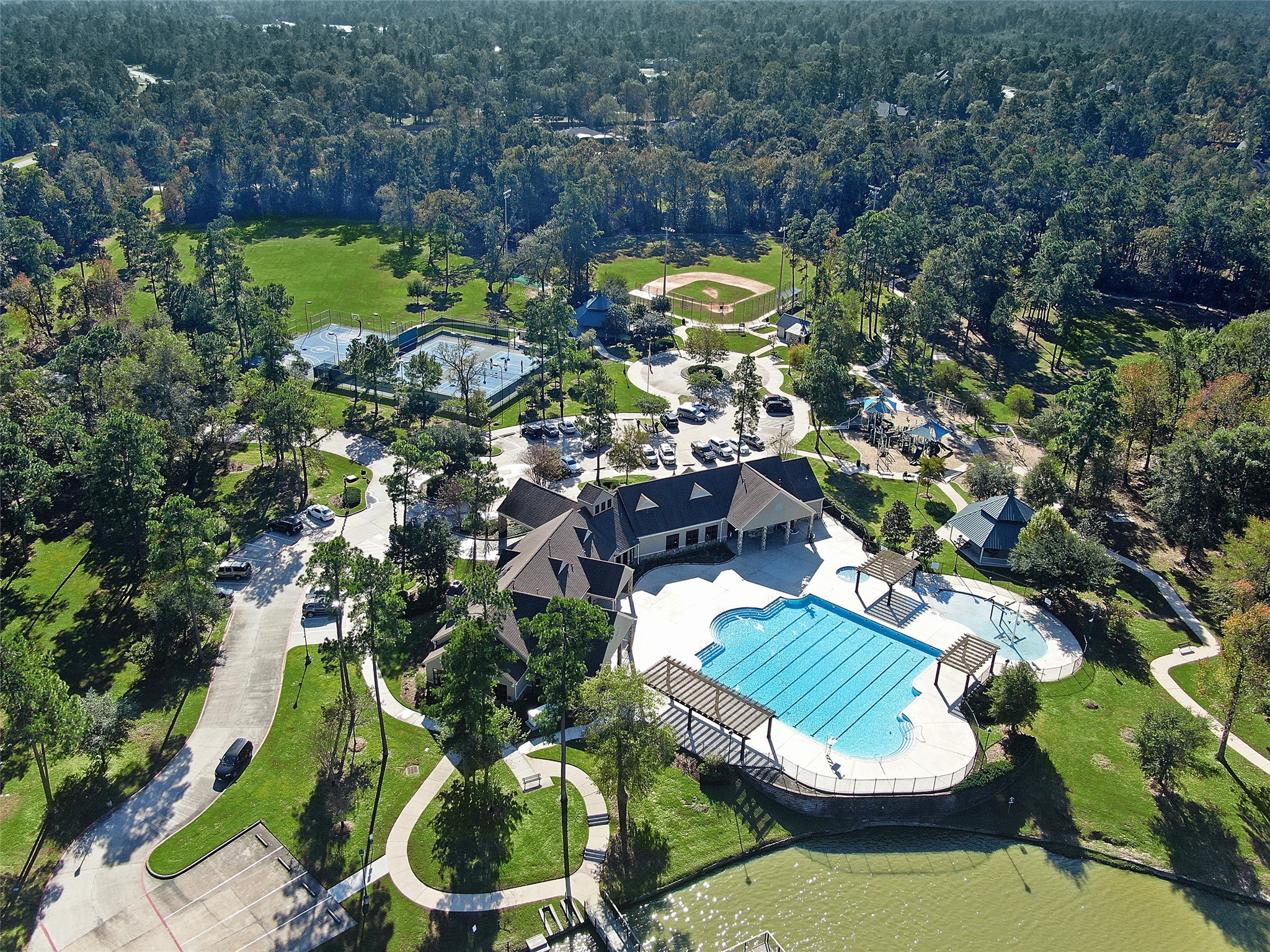 4502 Siandra Creek Court Spring, TX 77386 - Photo 8 of 10 a city view with a lake view