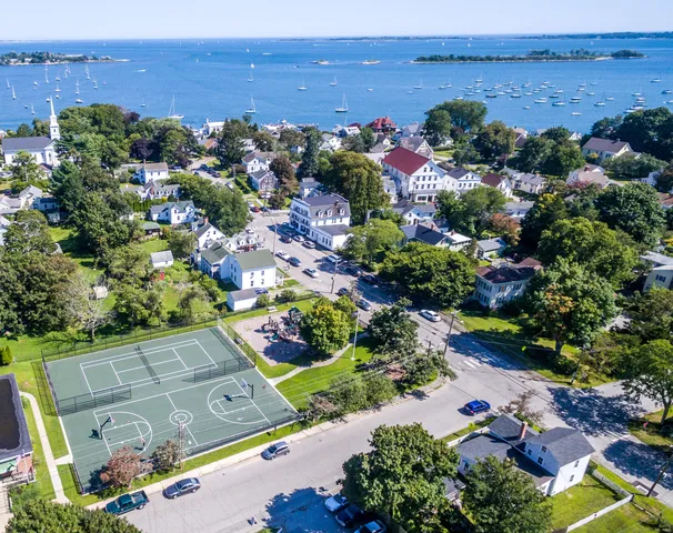 an aerial view of multiple house