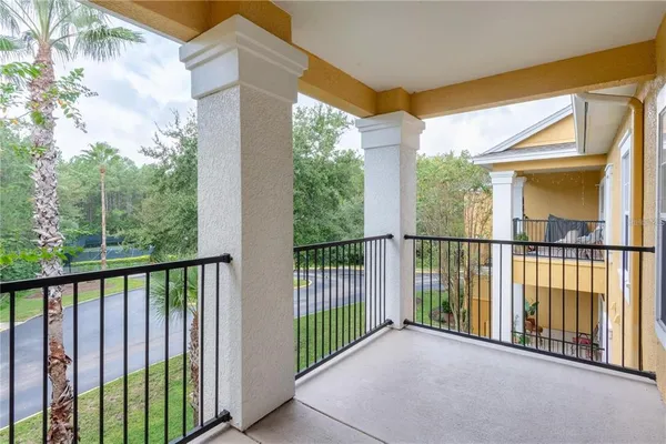 a view of a balcony