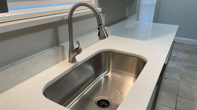 a close view of sink