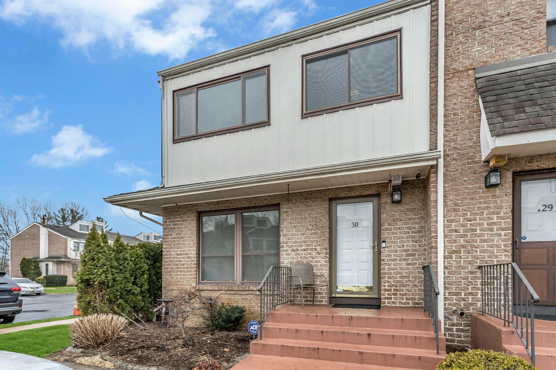 a front view of a house