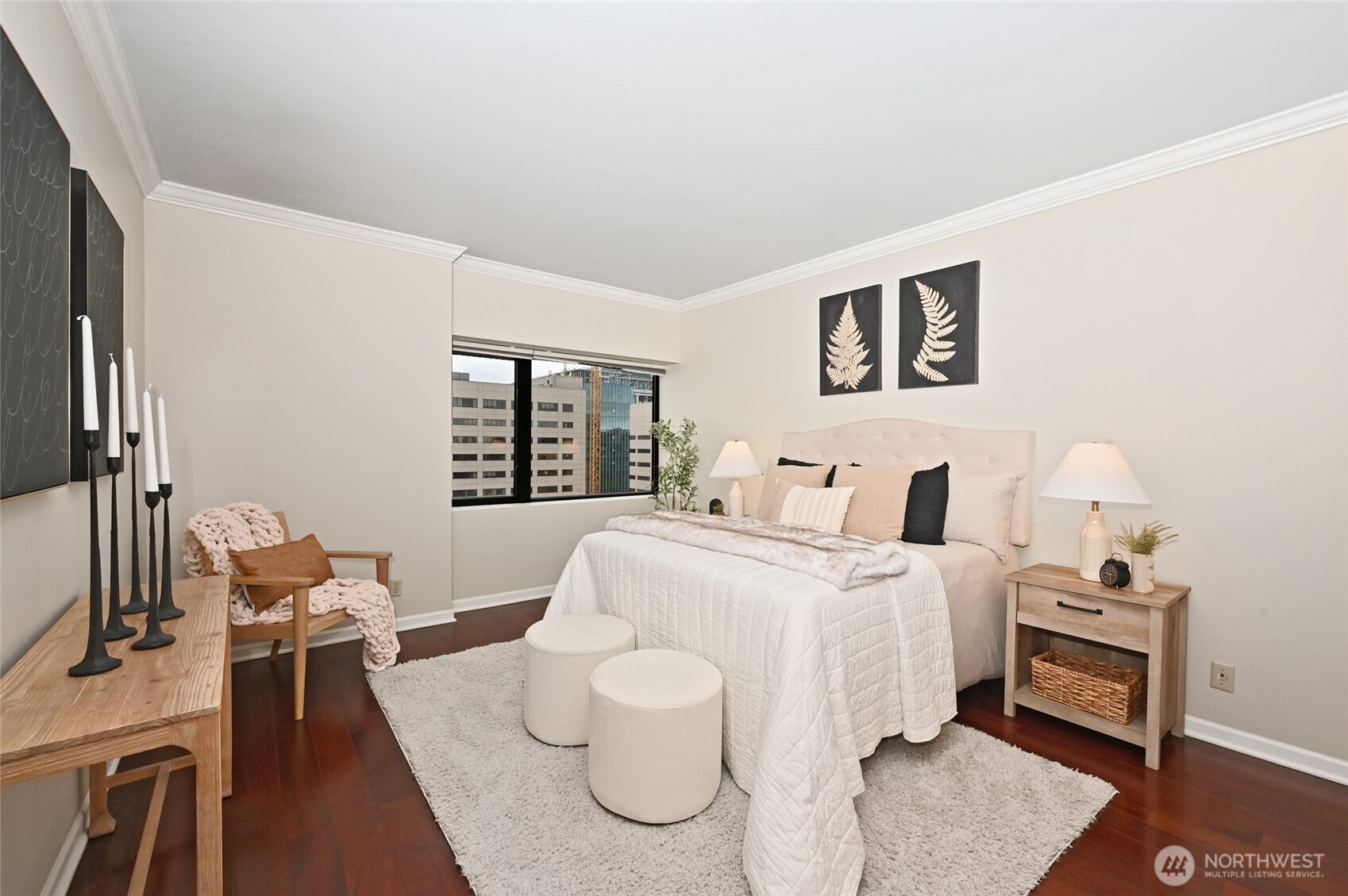 1301 Spring Street, Unit 16C Seattle, WA 98104 - Photo 12 of 33 a large white bed in a white room