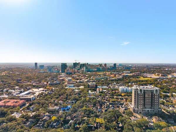 an aerial view of a city