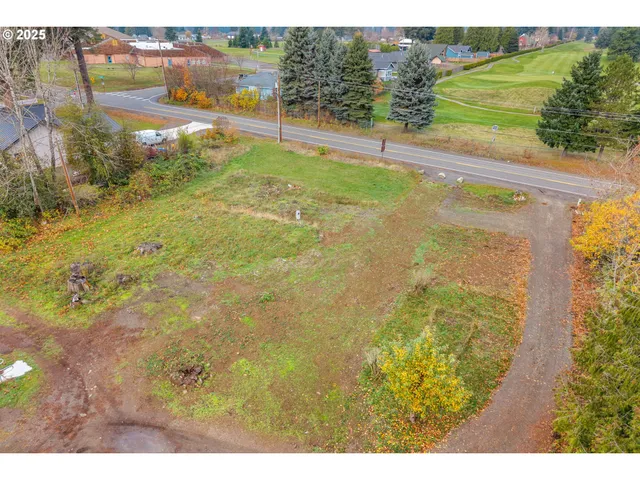 a view of a yard with an outdoor space