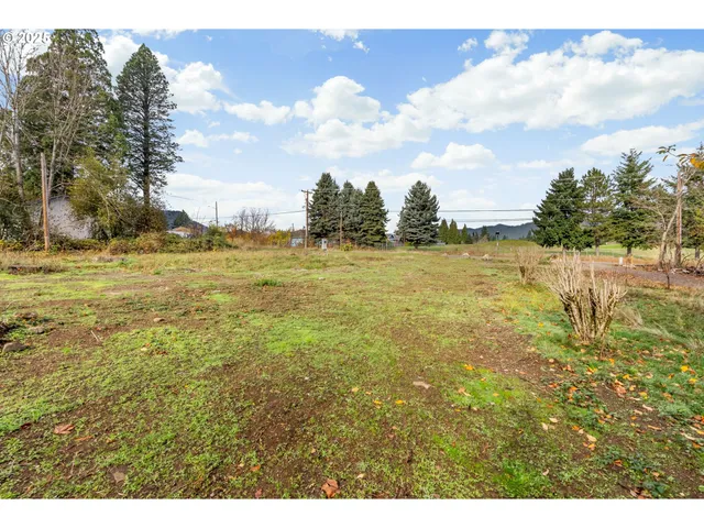 a view of a lake with houses in the back