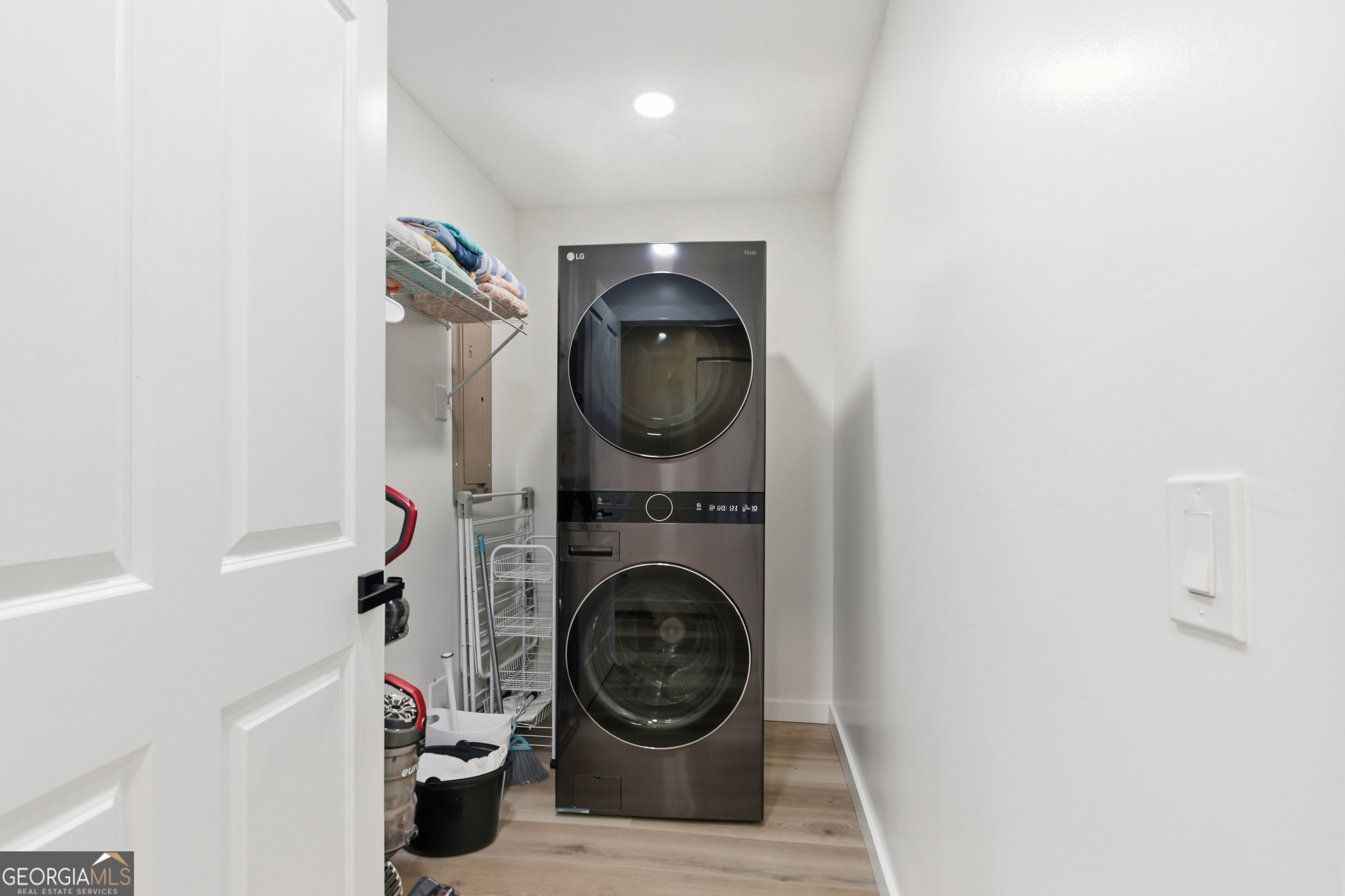 230 Majors Lane Rabun Gap, GA 30568 - Photo 51 of 54 a view of a hallway with washer and dryer