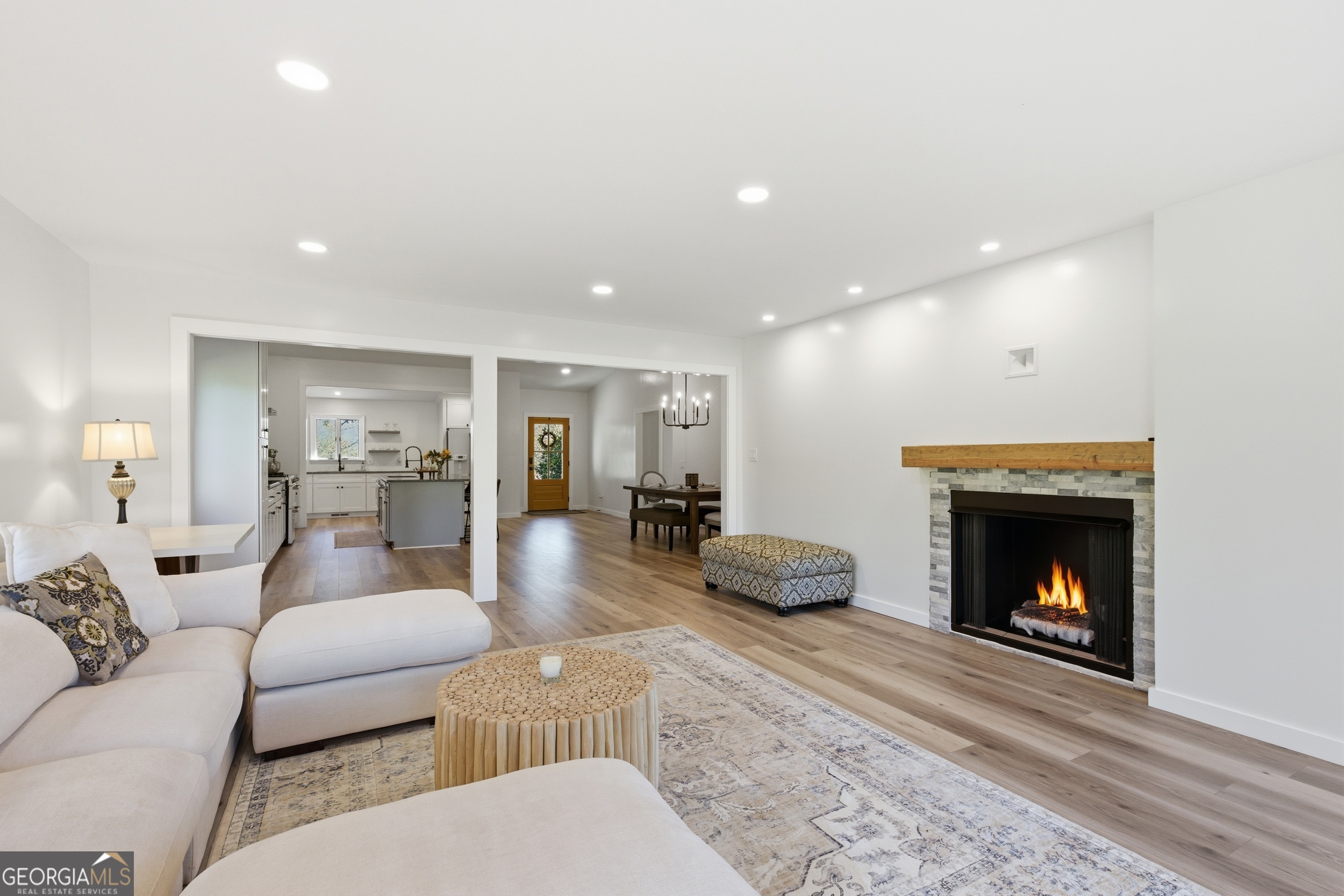 230 Majors Lane Rabun Gap, GA 30568 - Photo 9 of 54 a living room with furniture and a fireplace