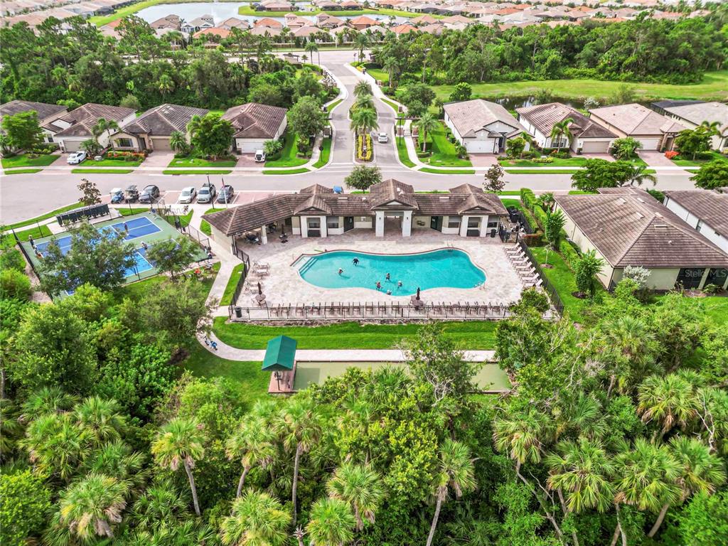 20765 Swallowtail Court Venice, FL 34293 - Photo 36 of 50 an aerial view of residential house with outdoor space and swimming pool